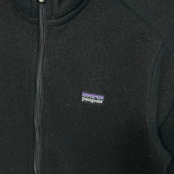 Patagonia Better Sweater Jacket Womens Sz S Black Full Zip Fleece Lined Travel - Picture 5 of 8